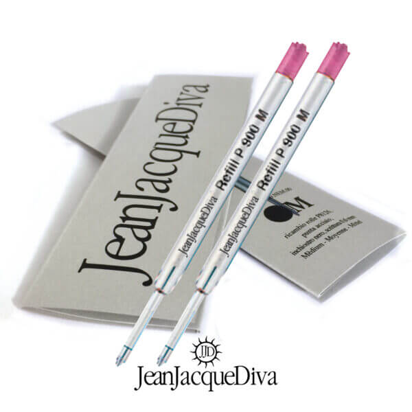 2 refill per penna a sfera colore magenta M jjd1959