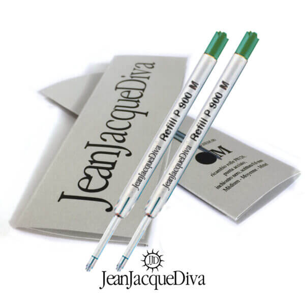 2 refill per penna a sfera colore verde M jjd1959