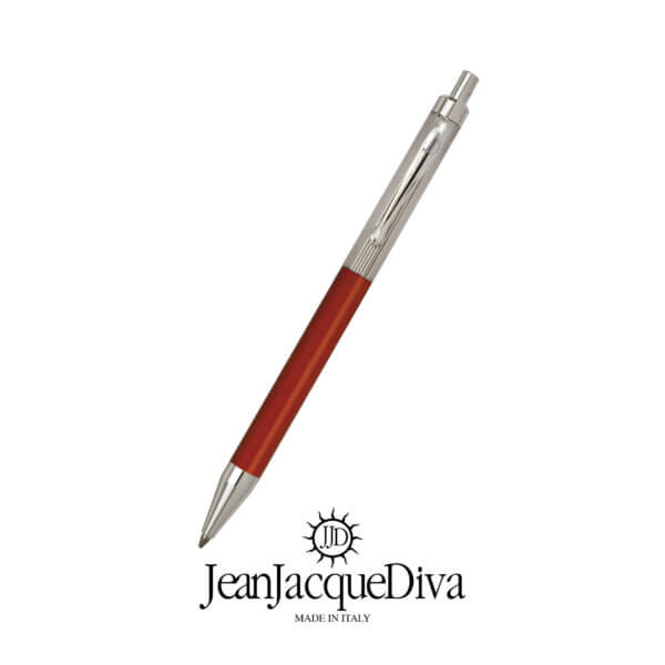 penna a sfera Affari Esagono corpo rosso di JeanJacqueDiva JJD1959